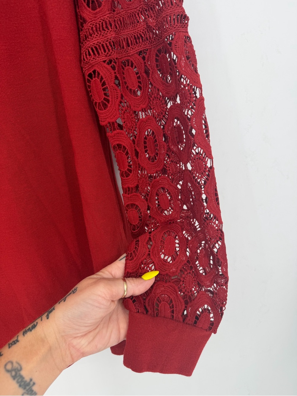 Bohemian Lace Sleeve Blouse - Picture 5 of 6
